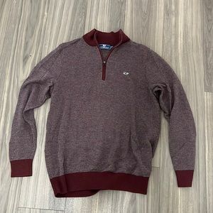 Men’s Vineyard Vines Mahogany Quarter zip- medium